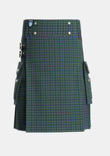 Utility_Hogarth_of_Firhill_Tartan_198_kilt_front_image_with_pleated_design_and_adjustable_buckles_for_men