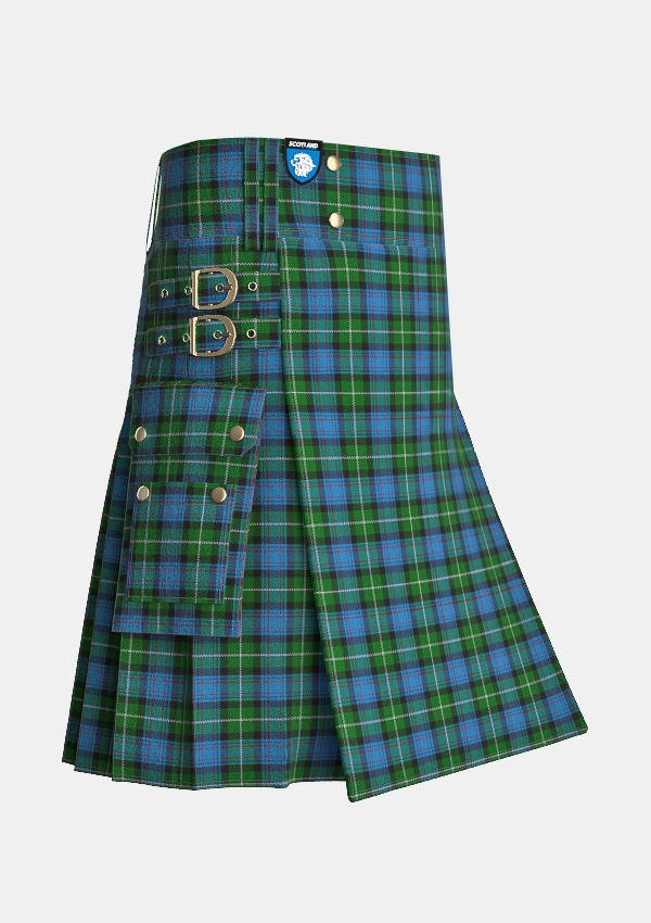 Utility_Hogg_Dress_Tartan_10079_kilt_side_image_with_pleated_design_and_adjustable_buckles_for_men