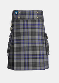 Utility_Hood_Tartan_6480_kilt_front_image_with_pleated_design_and_adjustable_buckles_for_men