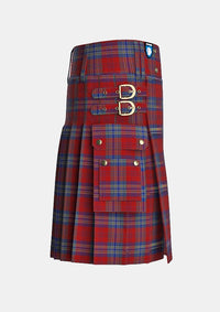 Utility_House_of_Edgar_tartan_5825_kilt_right_image_with_pleated_design_and_adjustable_buckles_for_men
