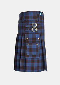 Utility_Hume_tartan_127_kilt_right_image_with_pleated_design_and_adjustable_buckles_for_men