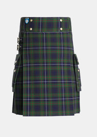 Utility_Humphries_Personal_Tartan_5225_kilt_front_image_with_pleated_design_and_adjustable_buckles_for_men