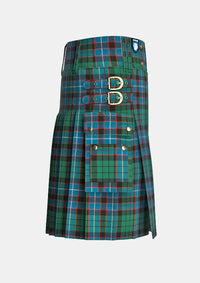 Utility_Hunter_tartan_kilt_right_image_with_pleated_design_and_adjustable_buckles_for_men