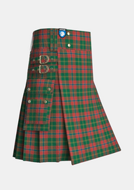 Utility_Hutcheson_Tartan_3808_kilt_side_image_with_pleated_design_and_adjustable_buckles_for_men