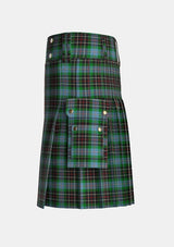 Utility_Hyslop_Hunting_Tartan_2137_kilt_left_image_with_pleated_design_and_adjustable_buckles_for_men