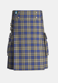 Utility_Independence_Tartan_2285_kilt_front_image_with_pleated_design_and_adjustable_buckles_for_men
