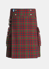 Utility_Innes_3_Tartan_6022_kilt_front_image_with_pleated_design_and_adjustable_buckles_for_men