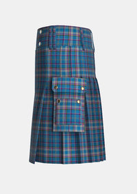 Utility_International_Weavers_Tartan_13739_kilt_left_image_with_pleated_design_and_adjustable_buckles_for_men