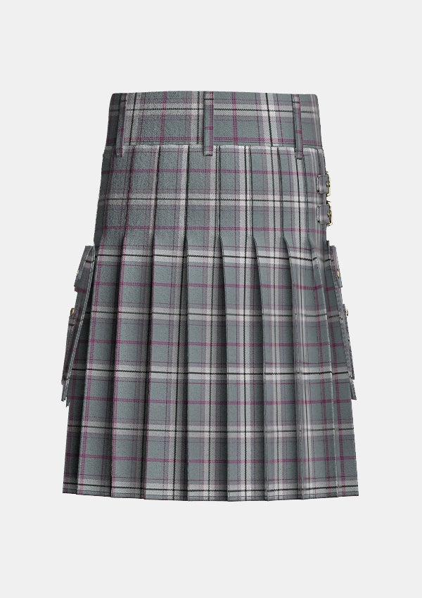 Utility_Inverarity_Morton_Tartan_14499_kilt_back_image_with_pleated_design_and_adjustable_buckles_for_men