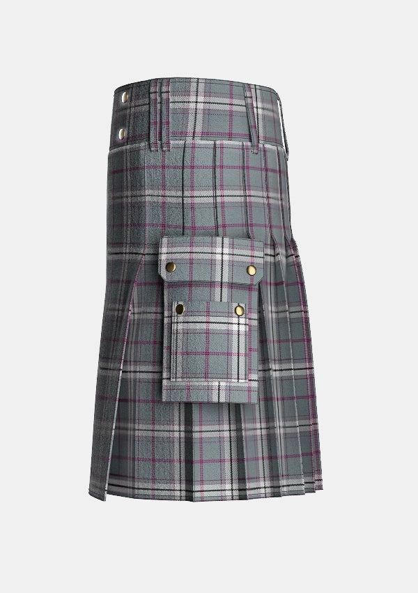 Utility_Inverarity_Morton_Tartan_14499_kilt_left_image_with_pleated_design_and_adjustable_buckles_for_men