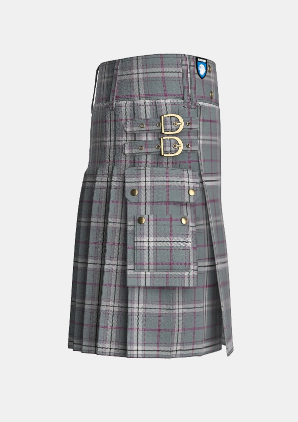 Utility_Inverarity_Morton_Tartan_14499_kilt_right_image_with_pleated_design_and_adjustable_buckles_for_men