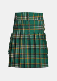 Utility_Irish_tartan_kilt_back_image_with_pleated_design_and_adjustable_buckles_for_men