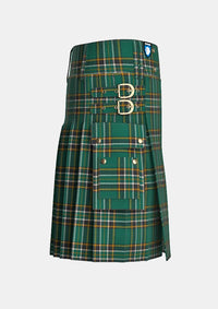 Utility_Irish_tartan_kilt_right_image_with_pleated_design_and_adjustable_buckles_for_men