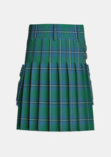 Utility_Irvine_tartan_kilt_back_image_with_pleated_design_and_adjustable_buckles_for_men