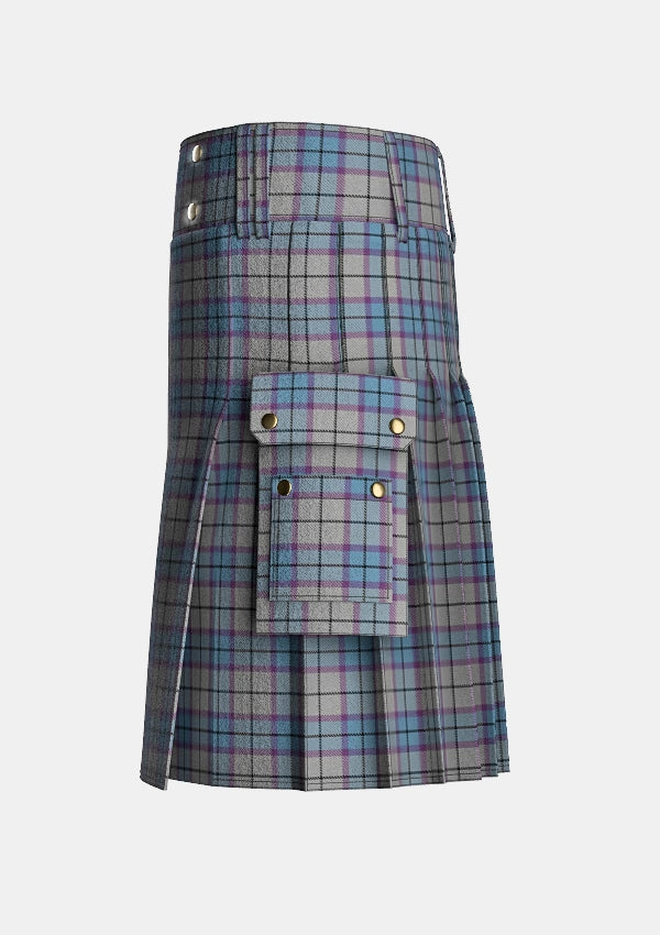 Utility_Islander_Dress_Tartan_10248_kilt_left_image_with_pleated_design_and_adjustable_buckles_for_men
