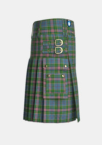 Utility_Isle_of_Man_Tartan_3832_kilt_right_image_with_pleated_design_and_adjustable_buckles_for_men