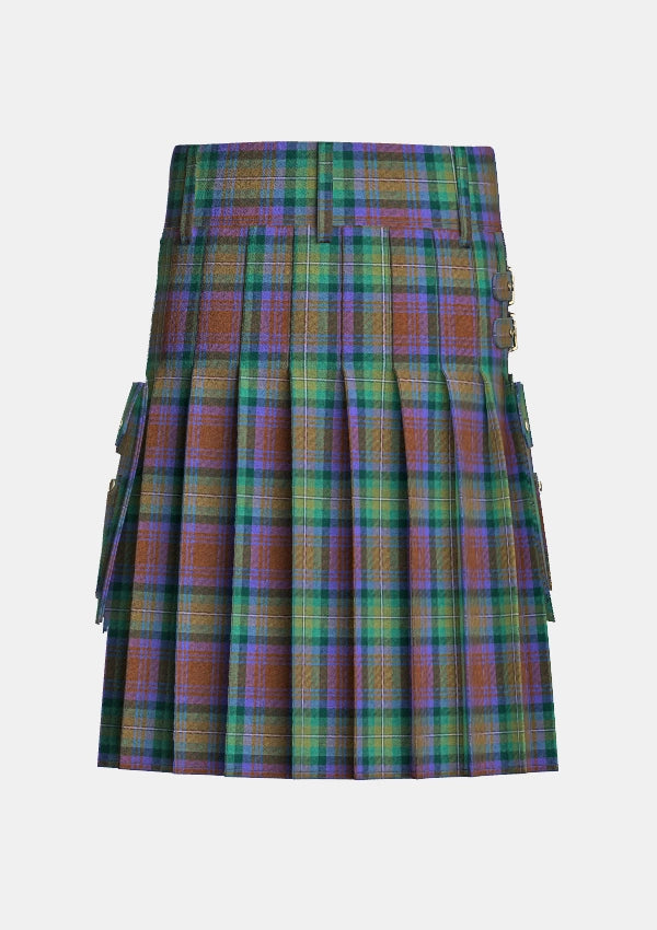 Utility_Isle_of_Skye_tartan_2155_kilt_back_image_with_pleated_design_and_adjustable_buckles_for_men
