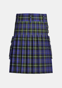 Utility_Italian_National_tartan_6315_kilt_back_image_with_pleated_design_and_adjustable_buckles_for_men