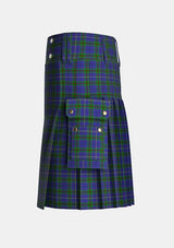 Utility_Italian_Tartan_5285_kilt_left_image_with_pleated_design_and_adjustable_buckles_for_men