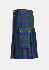 Utility_Italian_Tartan_5285_kilt_left_image_with_pleated_design_and_adjustable_buckles_for_men