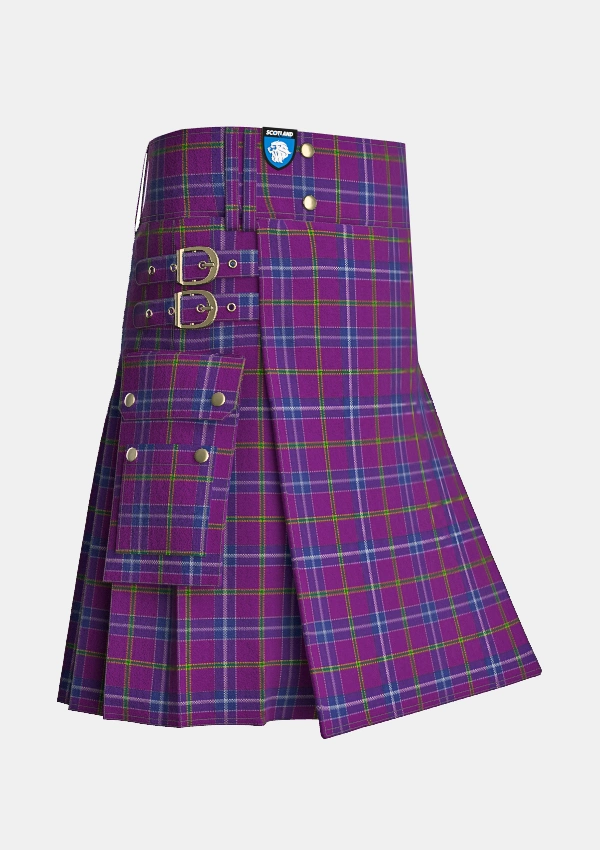 Utility_Jackson_tartan_6317_kilt_side_image_with_pleated_design_and_adjustable_buckles_for_men
