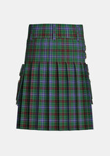 Utility_James_Tartan_2456_kilt_back_image_with_pleated_design_and_adjustable_buckles_for_men