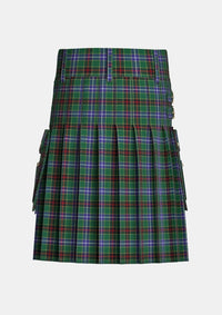 Utility_James_Tartan_2456_kilt_back_image_with_pleated_design_and_adjustable_buckles_for_men