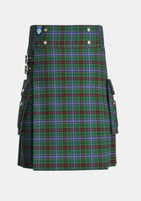 Utility_James_Tartan_2456_kilt_front_image_with_pleated_design_and_adjustable_buckles_for_men