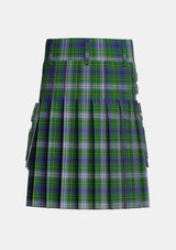 Utility_Johnston_Dress_Dalgleish_Tartan_5308_kilt_back_image_with_pleated_design_and_adjustable_buckles_for_men