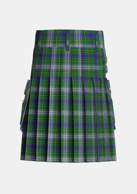 Utility_Johnston_Dress_Dalgleish_Tartan_5308_kilt_back_image_with_pleated_design_and_adjustable_buckles_for_men