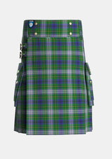 Utility_Johnston_Dress_Dalgleish_Tartan_5308_kilt_front_image_with_pleated_design_and_adjustable_buckles_for_men