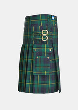 Utility_Johnstone_tartan_kilt_right_image_with_pleated_design_and_adjustable_buckles_for_men