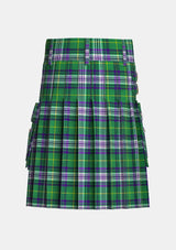 Utility_Jones_Welsh_Tartan_kilt_back_image_with_pleated_design_and_adjustable_buckles_for_men