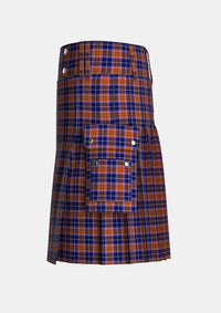 Utility_Kane_Arran_Tartan_13311_kilt_left_image_with_pleated_design_and_adjustable_buckles_for_men