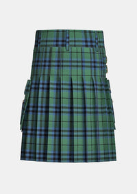 Utility_Keith_tartan_253_kilt_back_image_with_pleated_design_and_adjustable_buckles_for_men