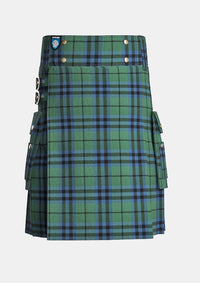 Utility_Keith_tartan_253_kilt_front_image_with_pleated_design_and_adjustable_buckles_for_men