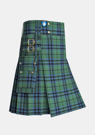 Utility_Keith_tartan_253_kilt_side_image_with_pleated_design_and_adjustable_buckles_for_men