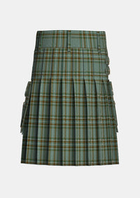 Utility_Kelly_tartan_6394_kilt_back_image_with_pleated_design_and_adjustable_buckles_for_men