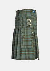 Utility_Kelly_tartan_6394_kilt_right_image_with_pleated_design_and_adjustable_buckles_for_men