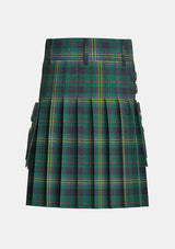Utility_Kennedy_tartan_kilt_back_image_with_pleated_design_and_adjustable_buckles_for_men