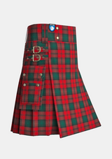 Utility_Kerr_tartan_kilt_side_image_with_pleated_design_and_adjustable_buckles_for_men