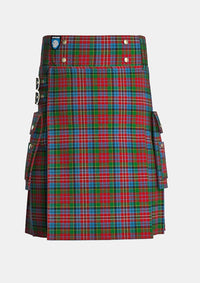 Utility_Kidd_tartan_1409_kilt_front_image_with_pleated_design_and_adjustable_buckles_for_men