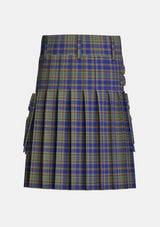 Utility_Kildare_County_Tartan_2262_kilt_back_image_with_pleated_design_and_adjustable_buckles_for_men