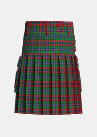Utility_Kilgour_Symmetrical_Tartan_5348_kilt_back_image_with_pleated_design_and_adjustable_buckles_for_men