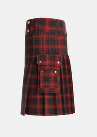 Utility_Killin_Tartan_4042_kilt_left_image_with_pleated_design_and_adjustable_buckles_for_men