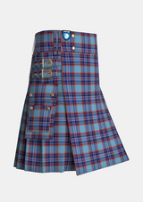 Utility_Kilpatrick_School_Tartan_13836_kilt_side_image_with_pleated_design_and_adjustable_buckles_for_men