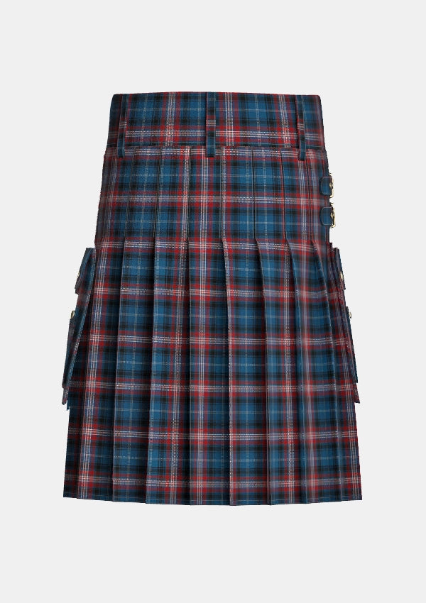 Utility_King_Alastair_Tartan_14537_kilt_back_image_with_pleated_design_and_adjustable_buckles_for_men