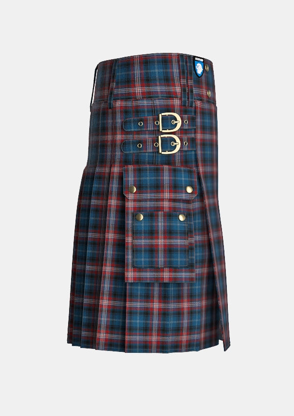Utility_King_Alastair_Tartan_14537_kilt_right_image_with_pleated_design_and_adjustable_buckles_for_men