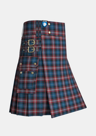 Utility_King_Alastair_Tartan_14537_kilt_side_image_with_pleated_design_and_adjustable_buckles_for_men