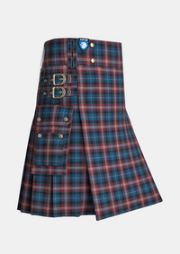 Utility_King_Alastair_Tartan_14537_kilt_side_image_with_pleated_design_and_adjustable_buckles_for_men